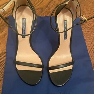 Stuart Weitzman Black Strappy Heels